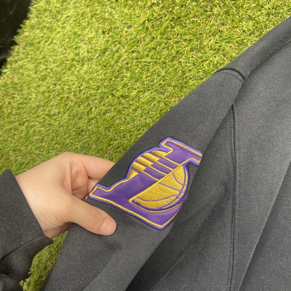 Vintage Los Angeles Lakers Hoodie Mens Large Black NBA Basketball USG 2000s